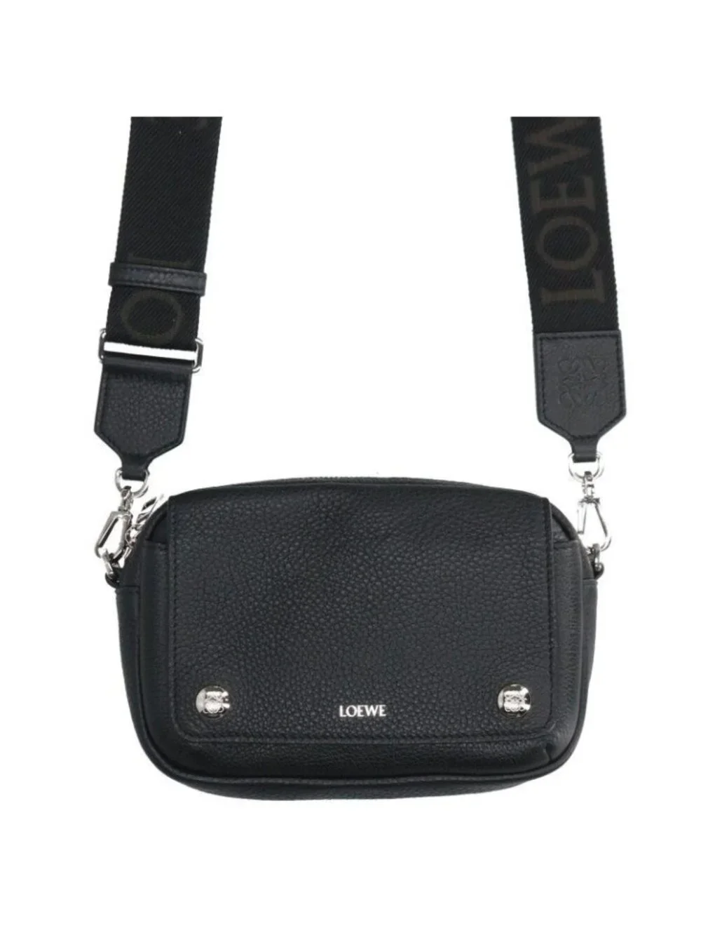 Loewe Pebble Messenger Bag Small Grain Calf Skin Flap